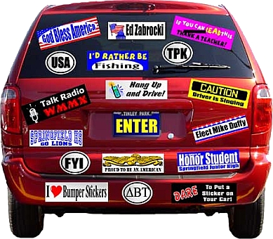 Vehicle Graphics & Letters - Bumper Stickers